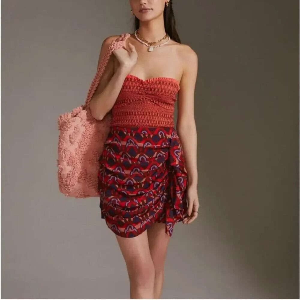 Dolan Ruched Ruffle Mini Skirt Small - Picture 2 of 7